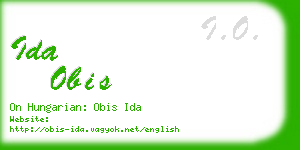 ida obis business card